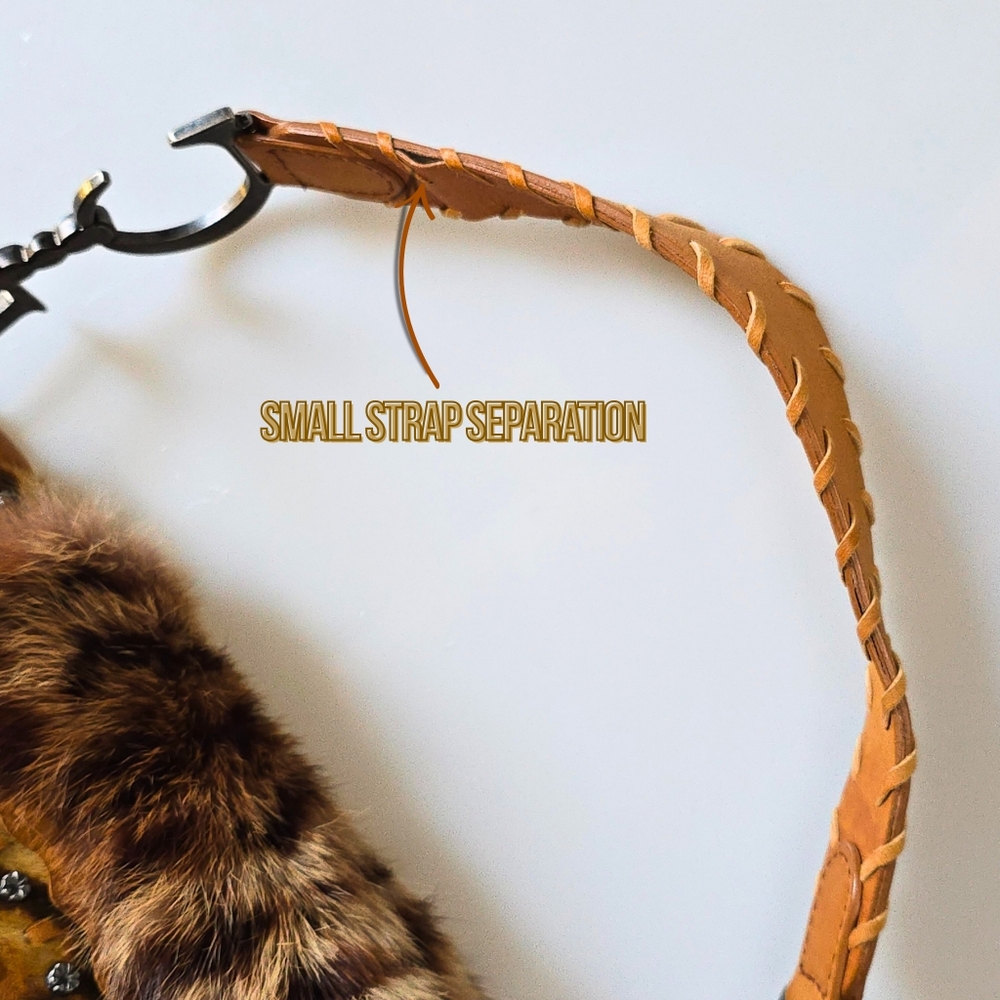 Dior Saddle Bag Limited Edition Studded Fur Trim - Picture 13 of 16